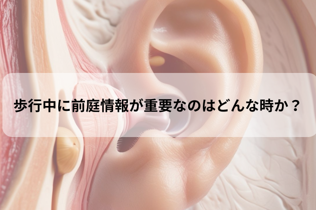 歩行中に前庭情報が重要なのはどんな時か？